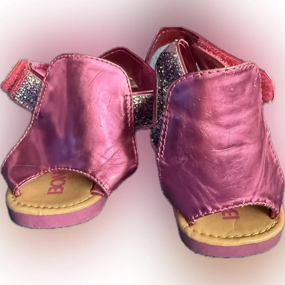 Wonder Kids Bongo Girl's Gladiator Purple Sparkle Sandals  Size: 4